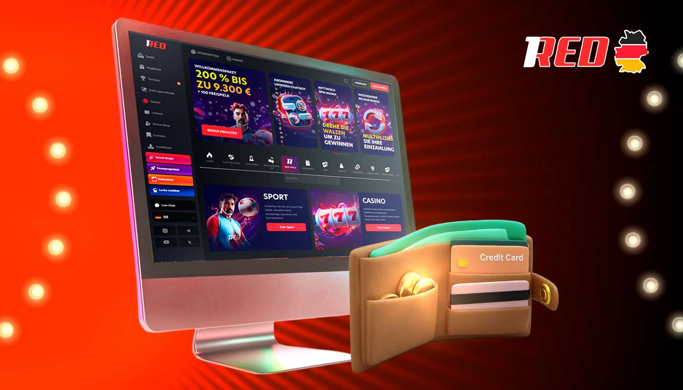 1Red bietet bequeme Zahlungsmethoden für Deutsche